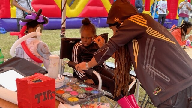 Face painting at KOCO Fest.